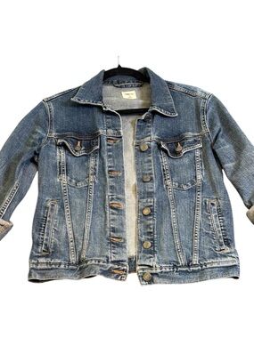 Gap 1969 Icon Denim Jacket Smith Dark Indigo Trucker Jacket Small EUC